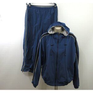 Sonoma Sport Women’s 2 Piece Hooded Ski Jacket (Sz S) & Snow Pants (Sz M) Blue